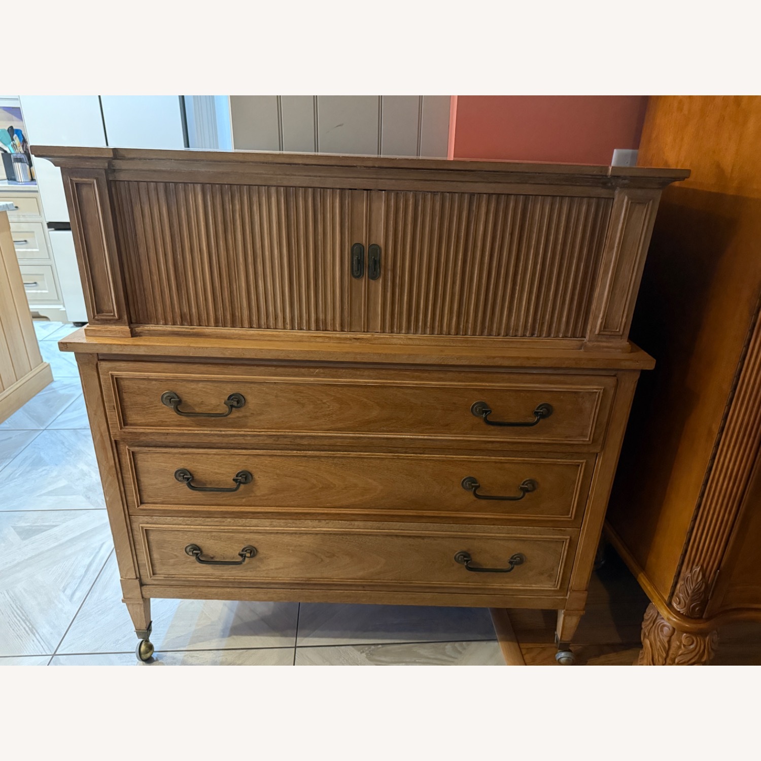Drexel Light Brown Wood Chest - image-2