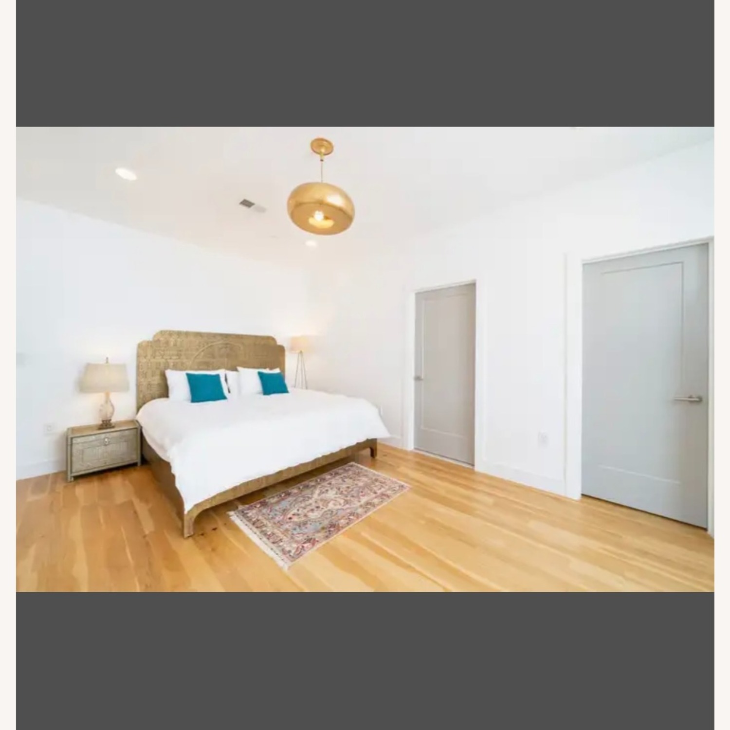 Anthropologie Lotus Gold King Bed - image-4