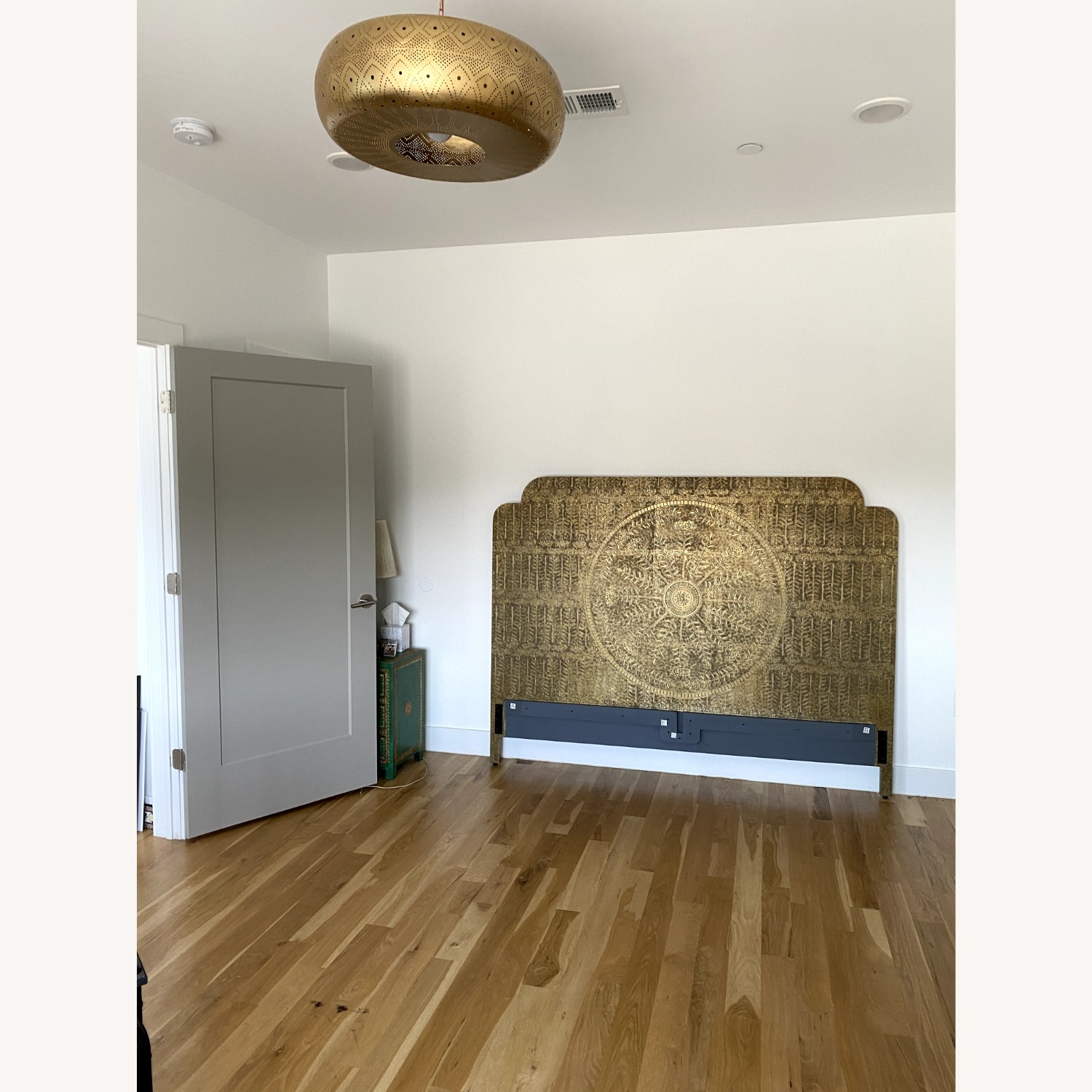 Anthropologie Lotus Gold King Bed - image-5