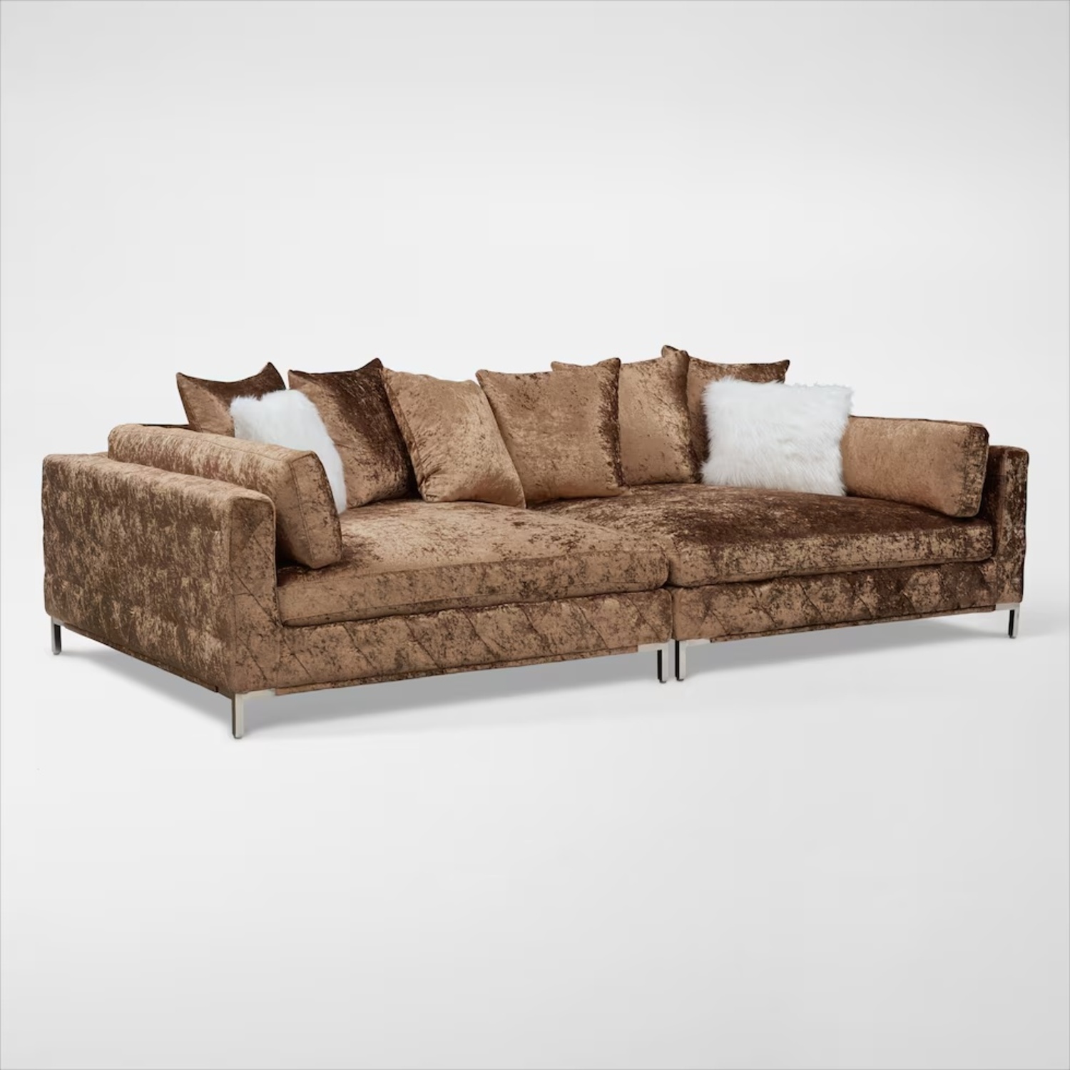 Value City Gold Couch - image-4