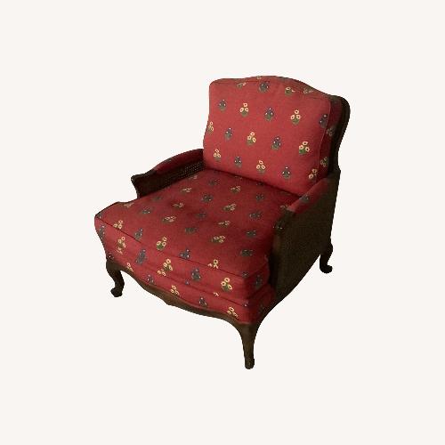 Used Taylor Made Custom Furniture Red Fabric Armchair for sale on AptDeco