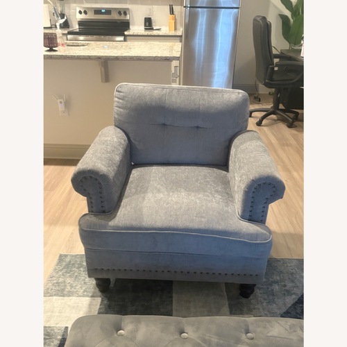 Used Home Depot Jearey Light Gray Fabric 3+ Seater Sofa for sale on AptDeco
