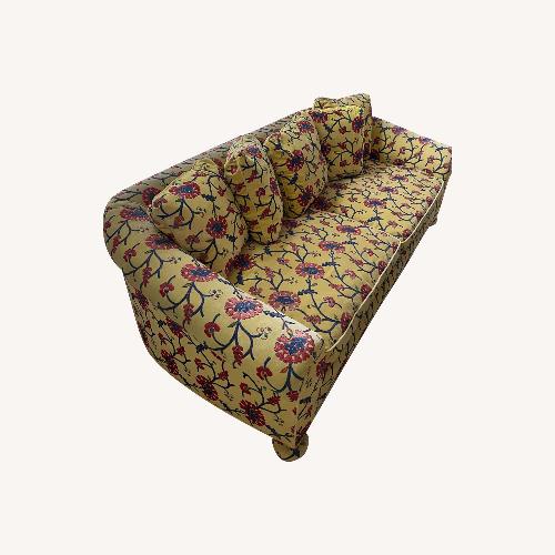 Used Taylor Made Custom Vintage Yellow Velvet Sofa for sale on AptDeco
