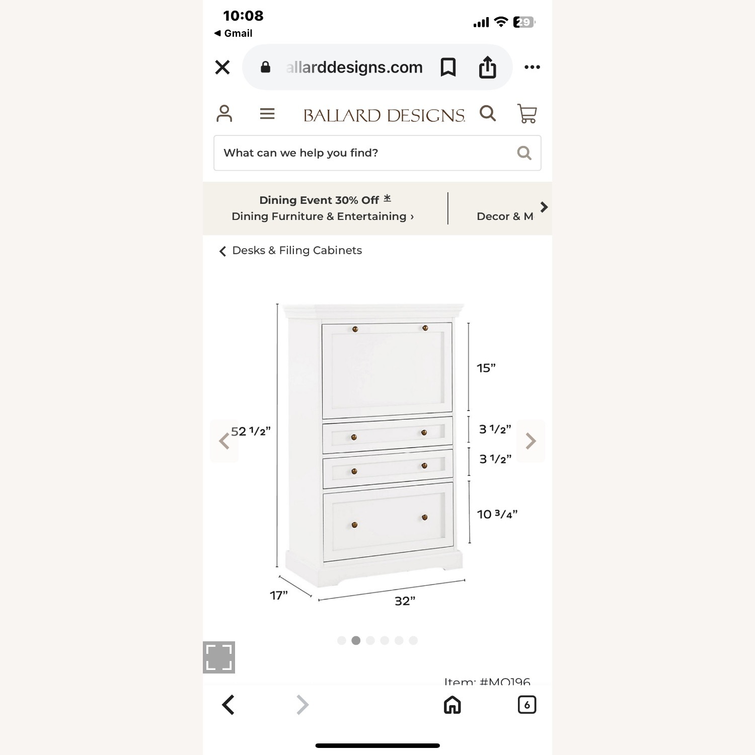 Ballard Designs Secretary desk - image-8