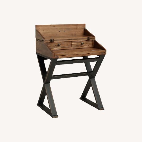 Used World Market Distressed Antique Wood Secretary Desk for sale on AptDeco