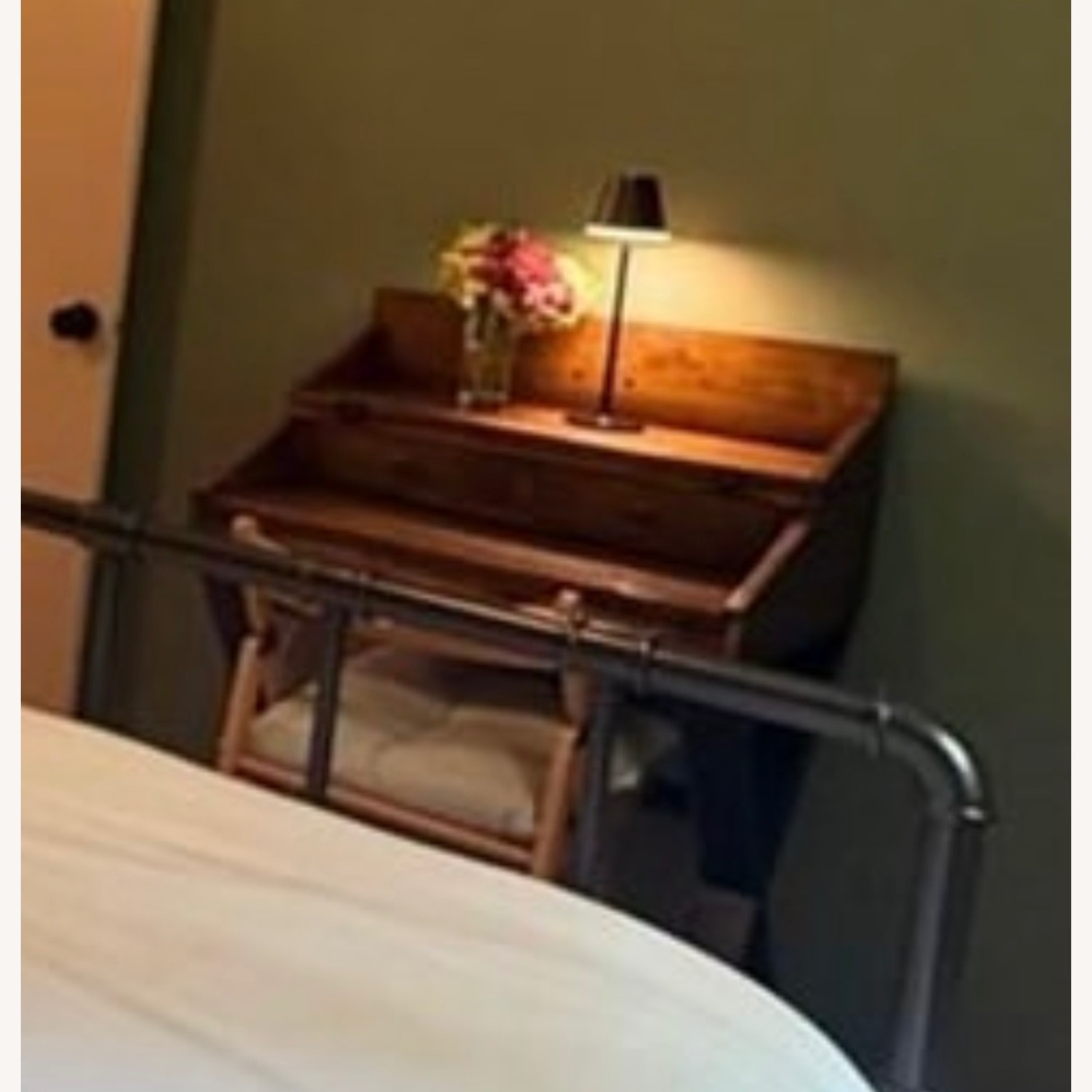 World Market Distressed Antique Wood Secretary Desk - image-3