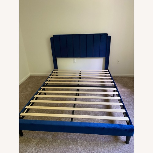 Used Walmart Blue Queen Size Bed for sale on AptDeco