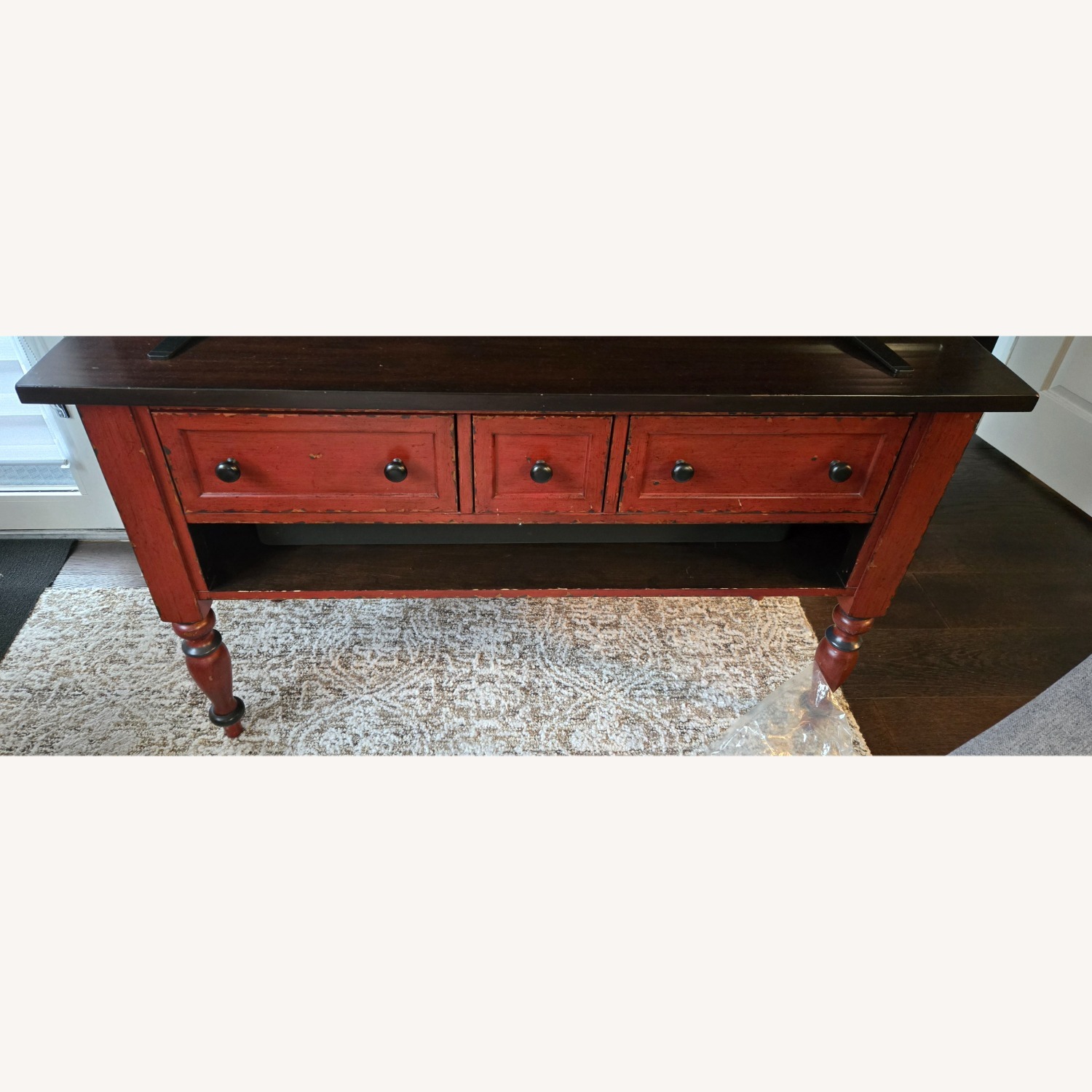 Pottery Barn Leena Red Wood Sideboard - image-1