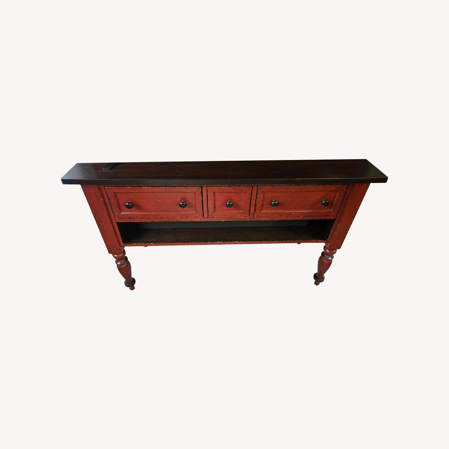 Pottery Barn Leena Red Wood Sideboard - image-5