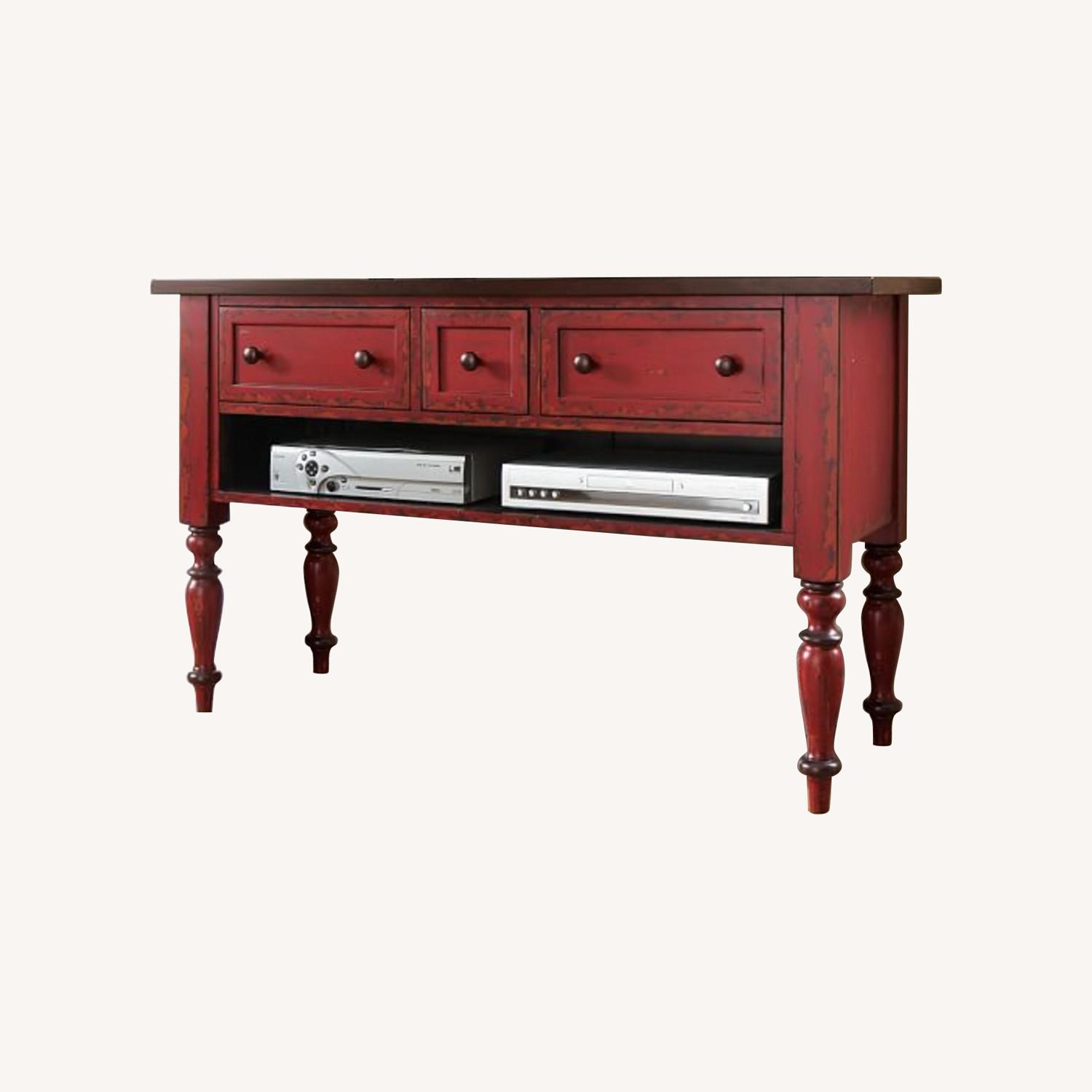 Pottery Barn Leena Red Wood Sideboard - image-0