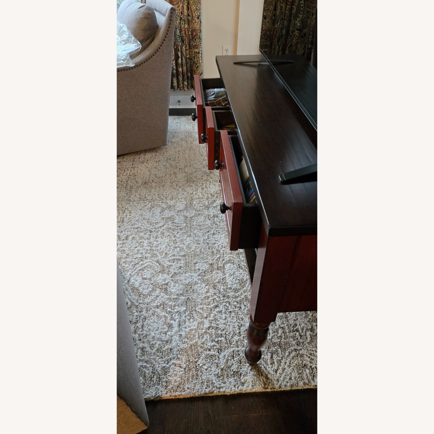 Pottery Barn Leena Red Wood Sideboard - image-3