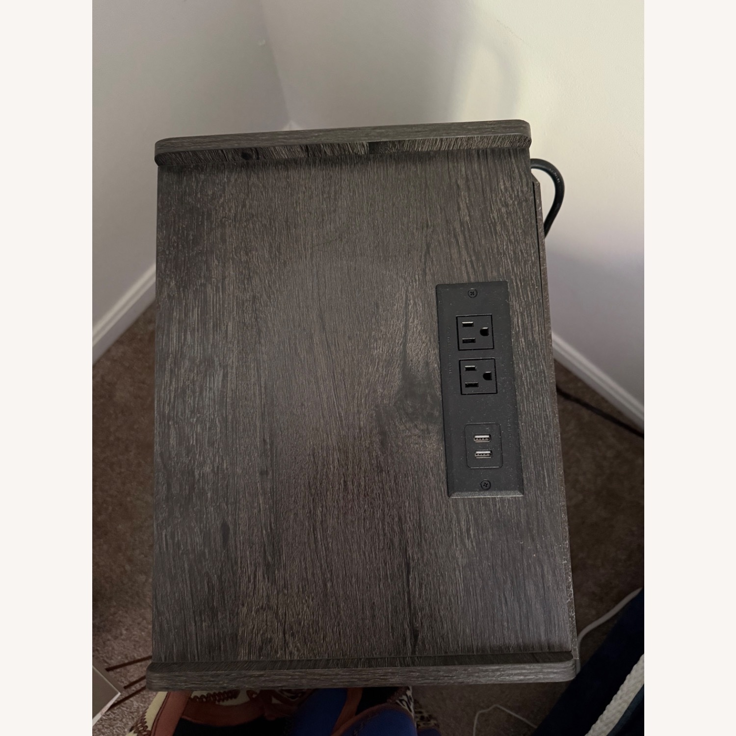 Amazon Dark Gray Nightstand - image-5