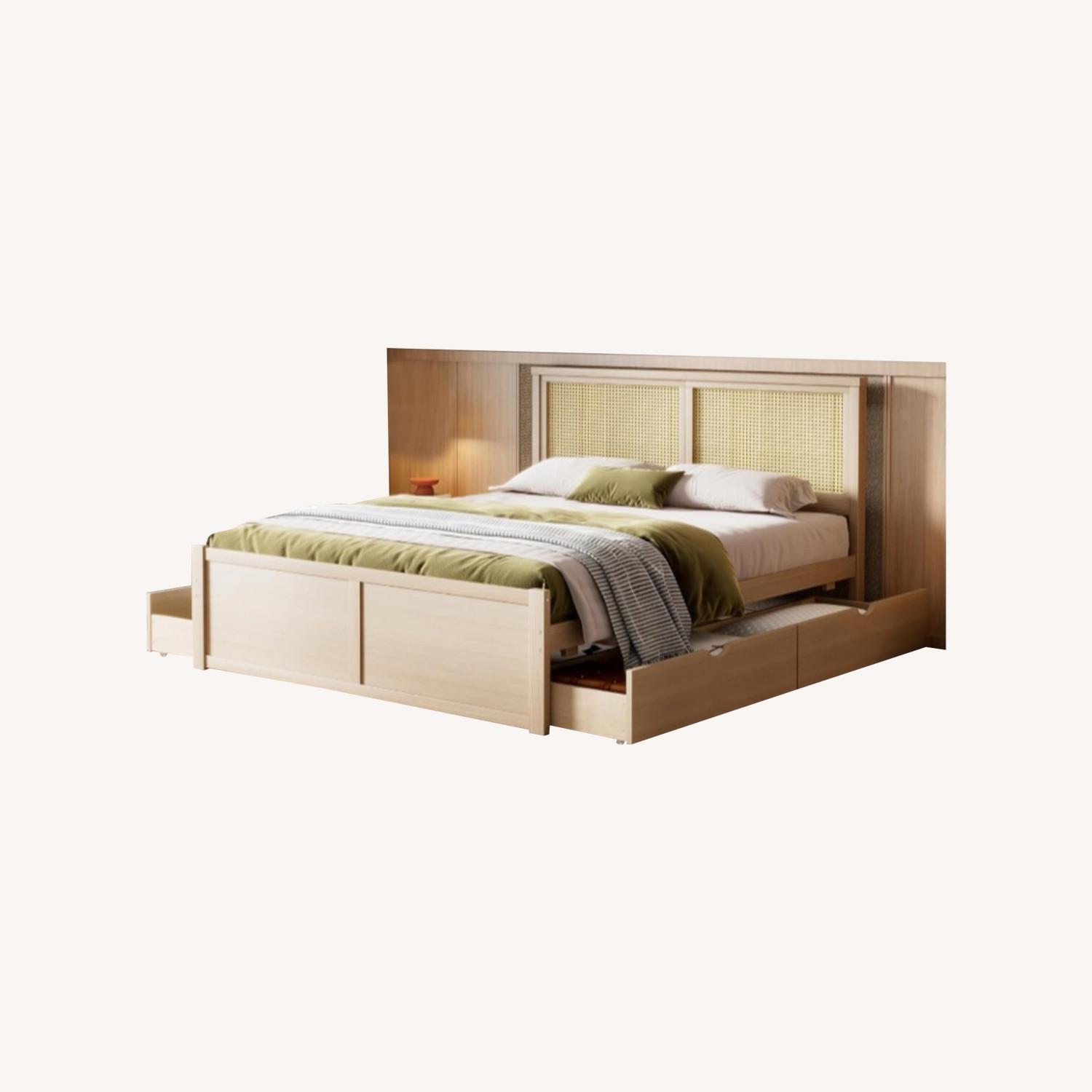 Amazon Natural Wood Queen Bed - image-0