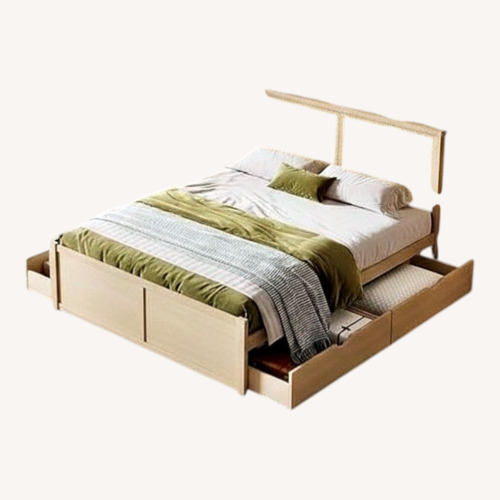 Used Amazon Natural Wood Queen Bed for sale on AptDeco