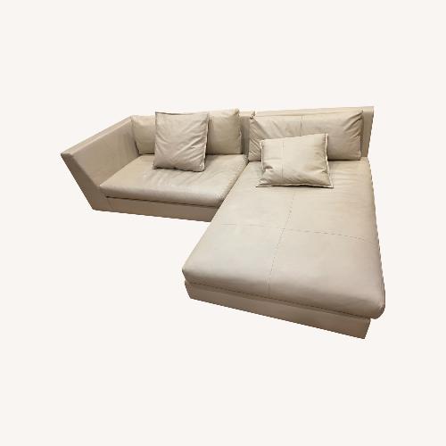 Used Ligne Roset Exclusif Natural Leather 2 Piece Sectional for sale on AptDeco