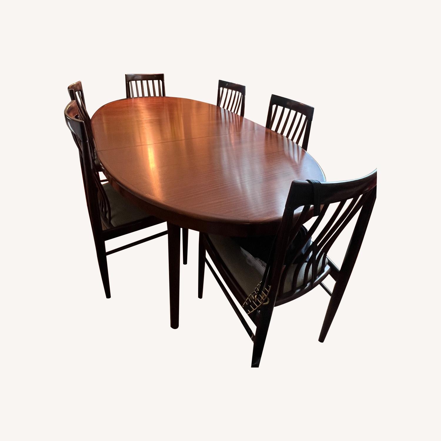 MCM Rosewood Dining Table and 6 Chairs - image-0