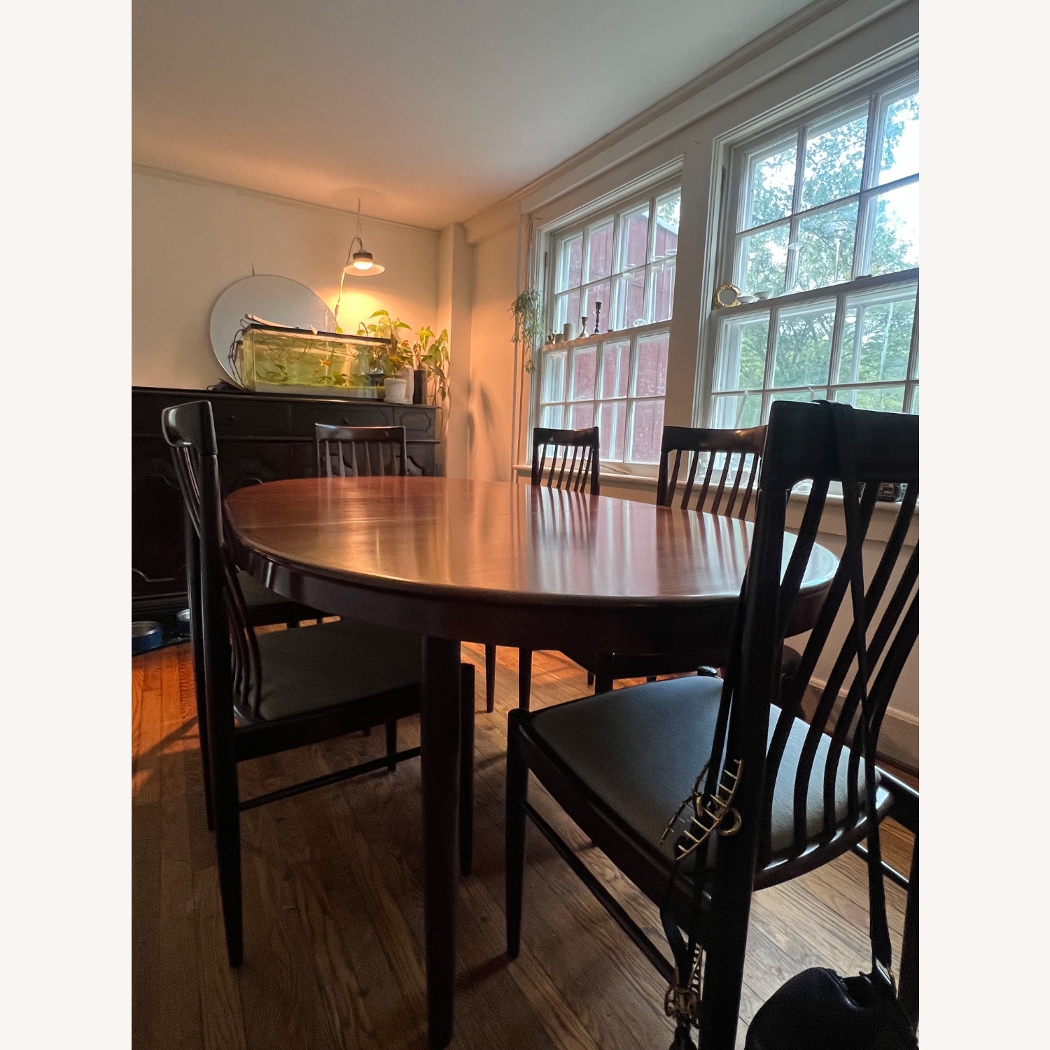 MCM Rosewood Dining Table and 6 Chairs - image-1