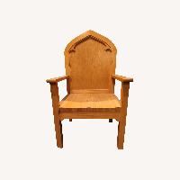 Vintage/Antique Natural Wood Armchair