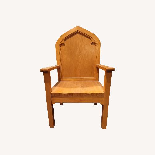 Used Vintage/Antique Natural Wood Armchair for sale on AptDeco