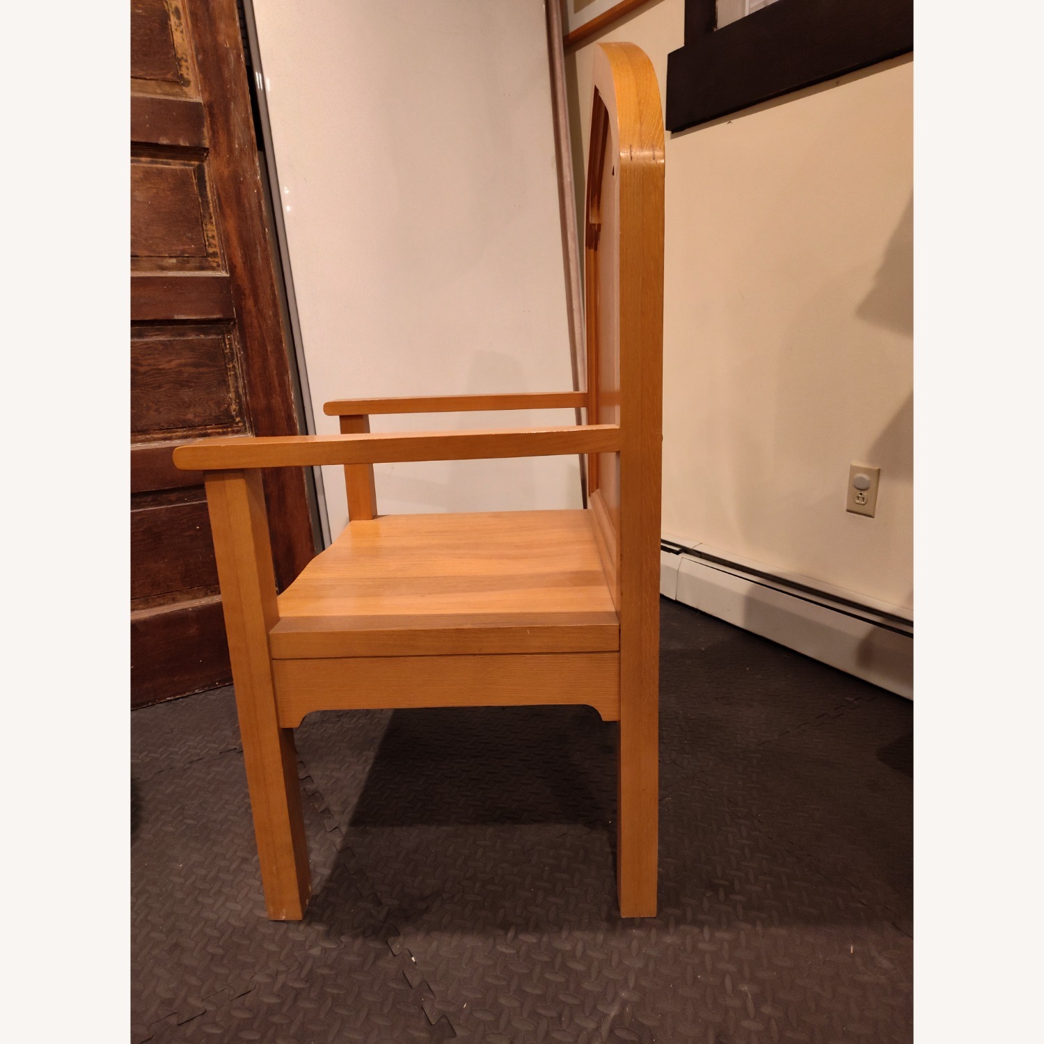 Vintage/Antique Natural Wood Armchair - image-4