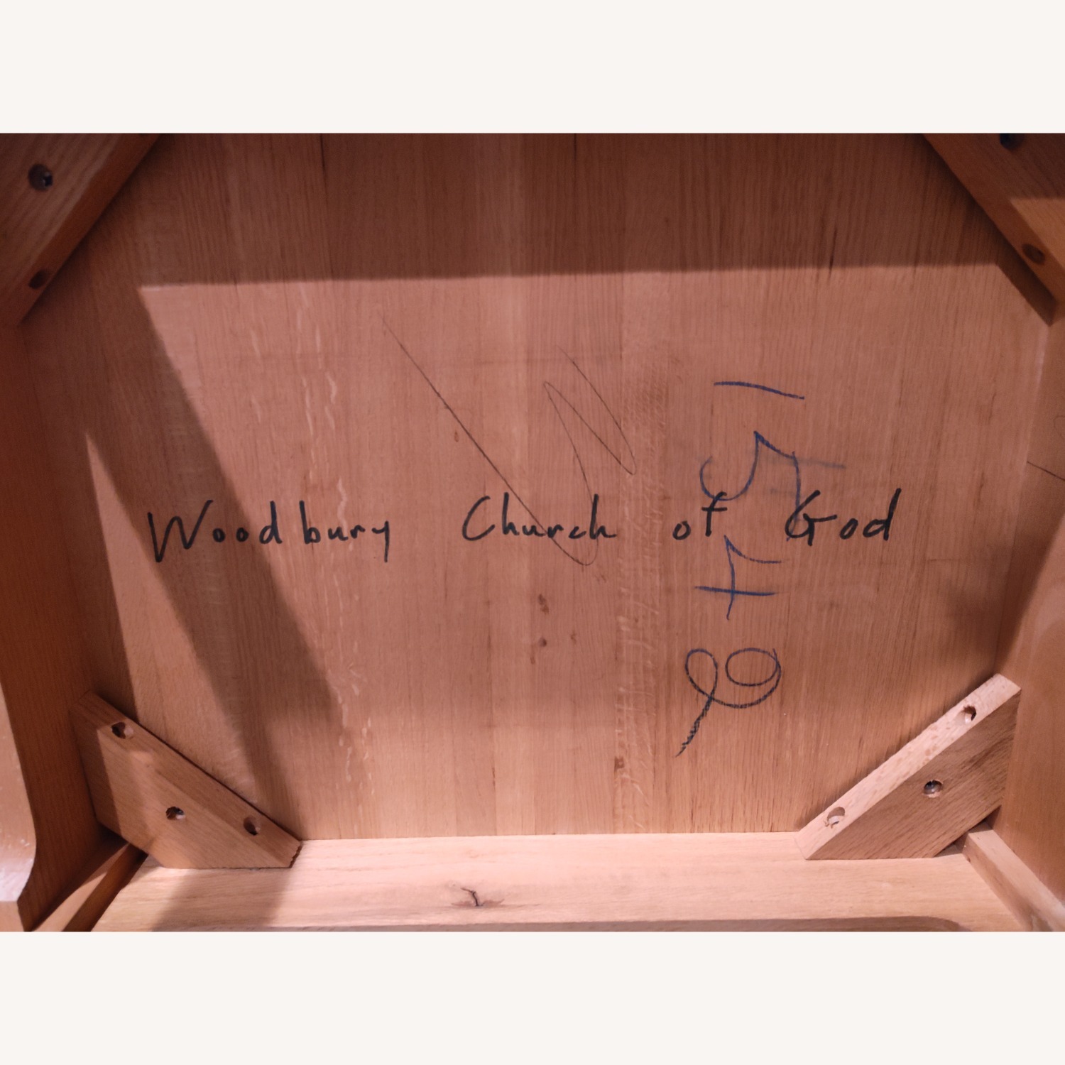 Vintage/Antique Natural Wood Armchair - image-5