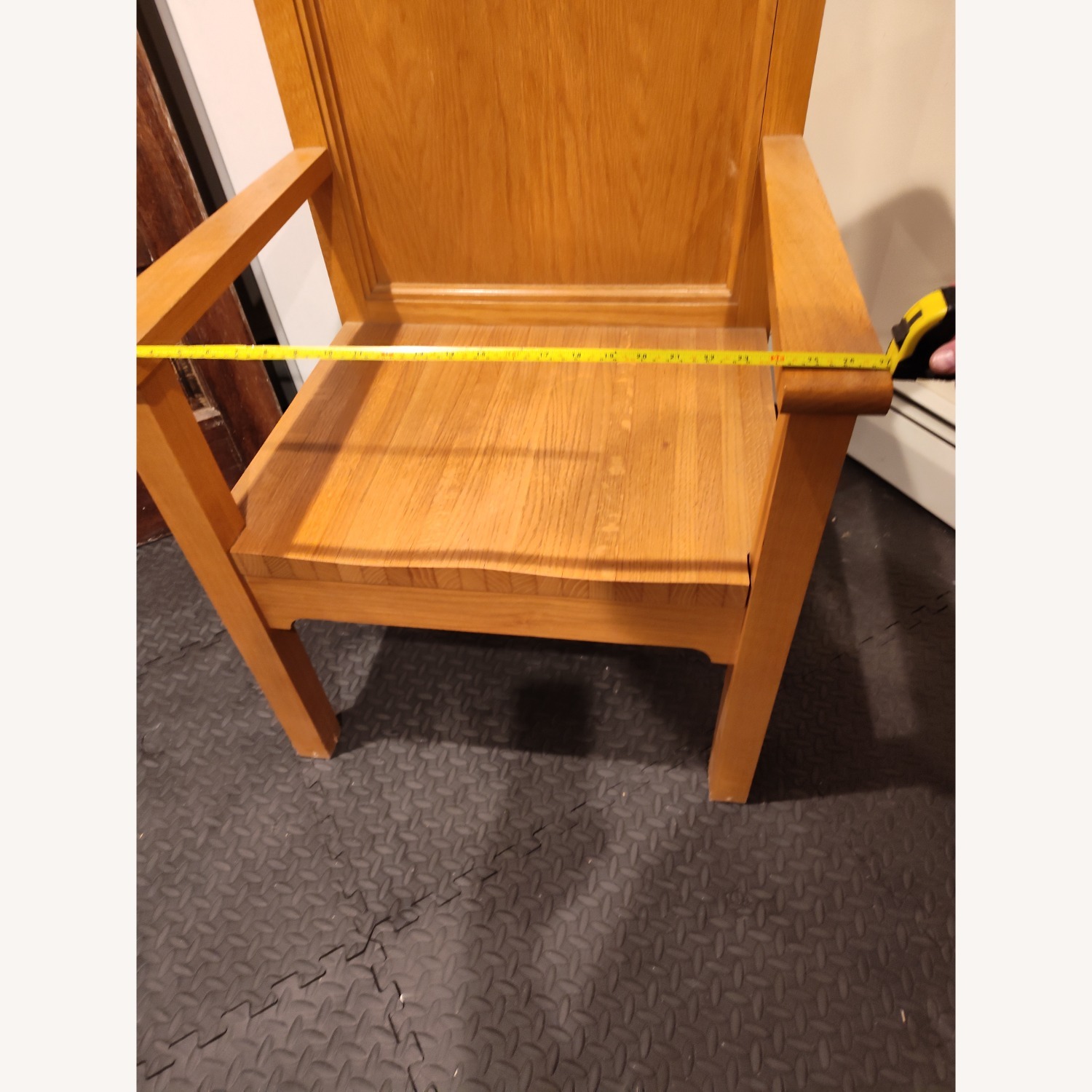 Vintage/Antique Natural Wood Armchair - image-8