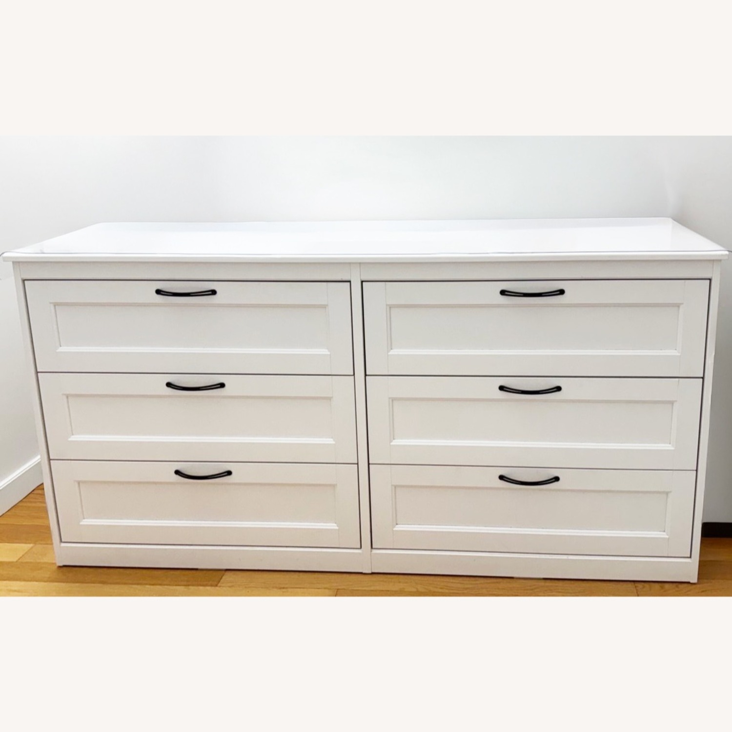 IKEA White Wooden Dresser with 6 Drawers - image-1