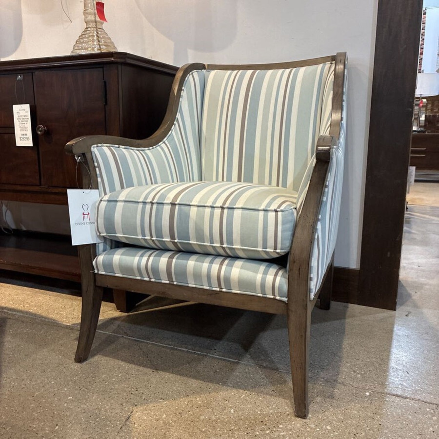 Ballard Designs Upholstered French Accent Chair - image-3