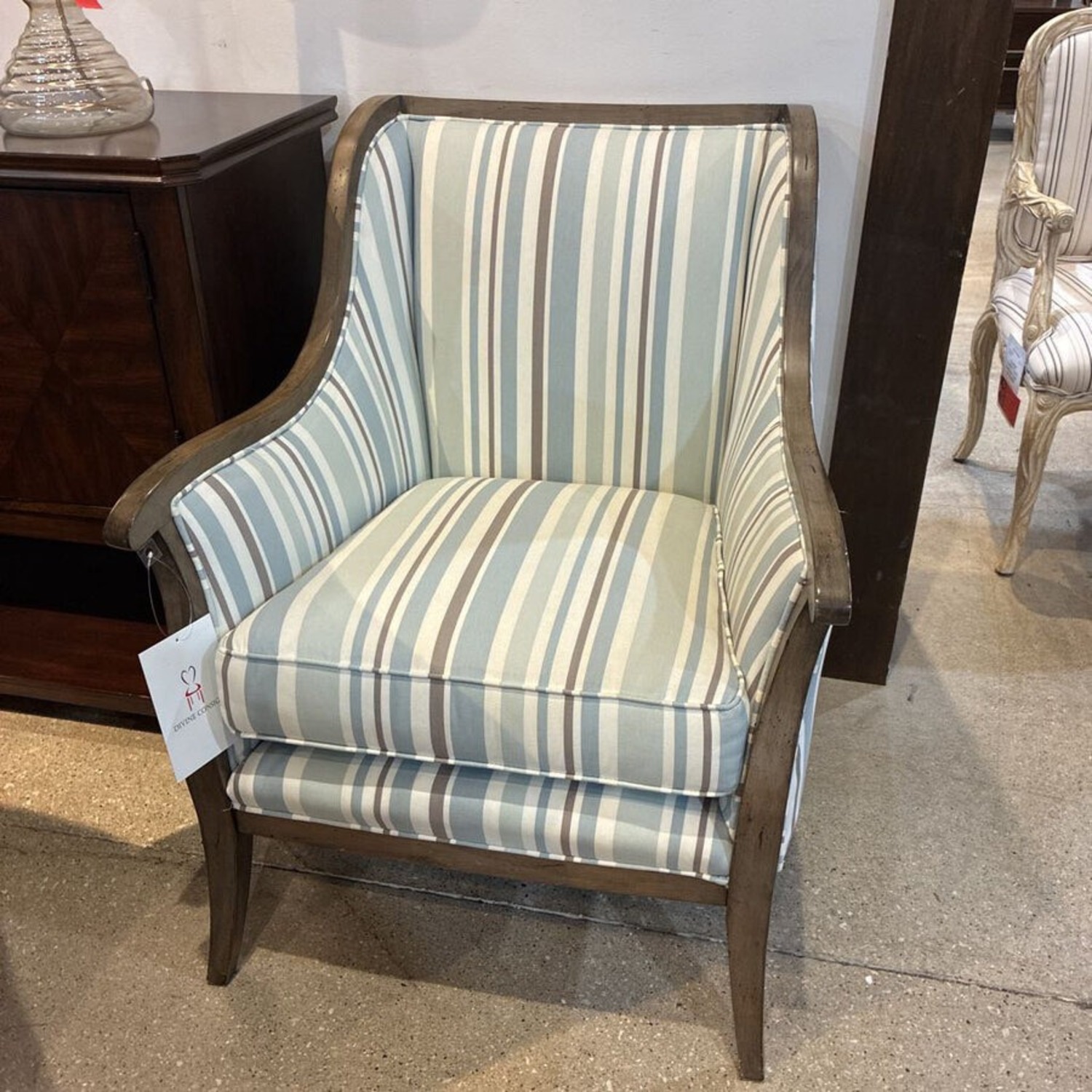 Ballard Designs Upholstered French Accent Chair - image-2