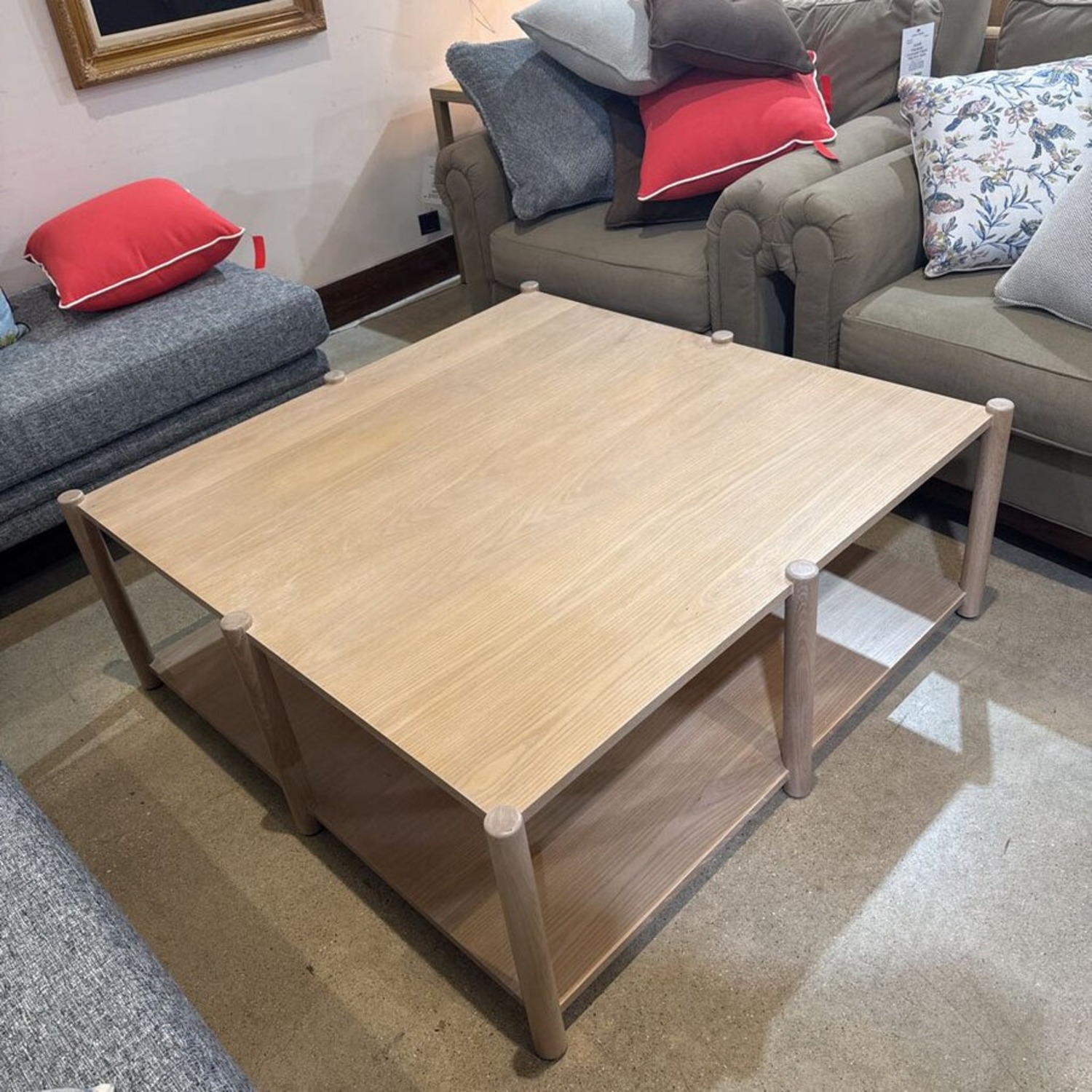 Dowel Furniture Loma Cerused Oak Coffee Table - image-2