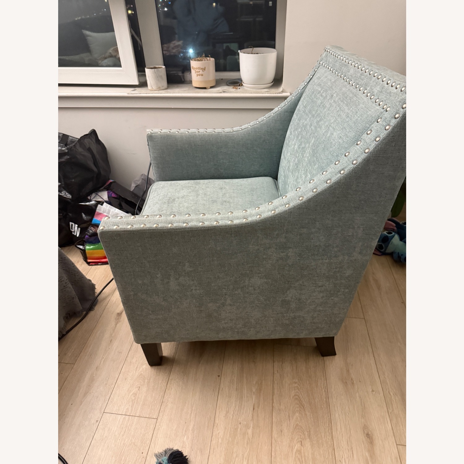 Bob's Discount Furniture Grier Blue Accent Chair - image-5