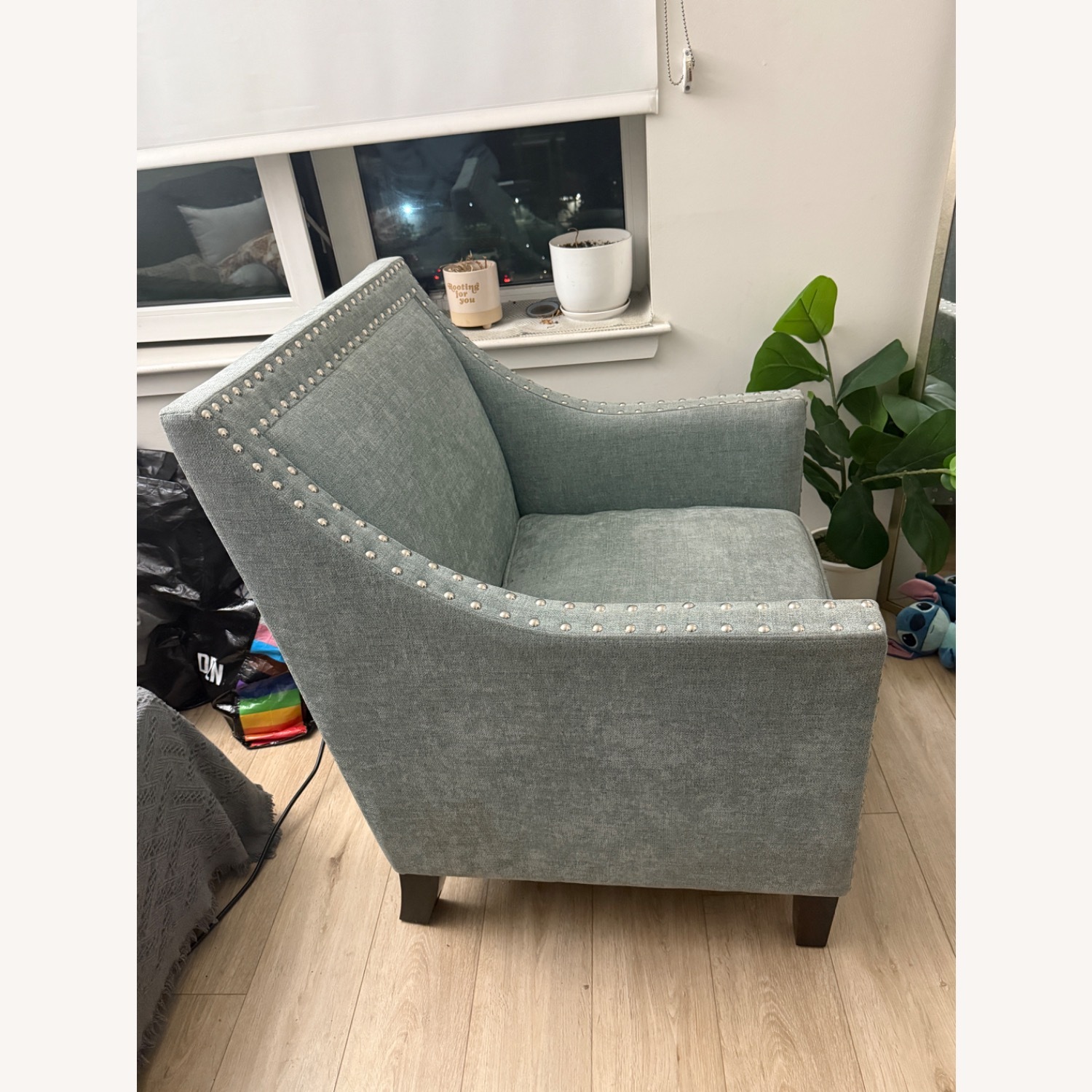 Bob's Discount Furniture Grier Blue Accent Chair - image-3