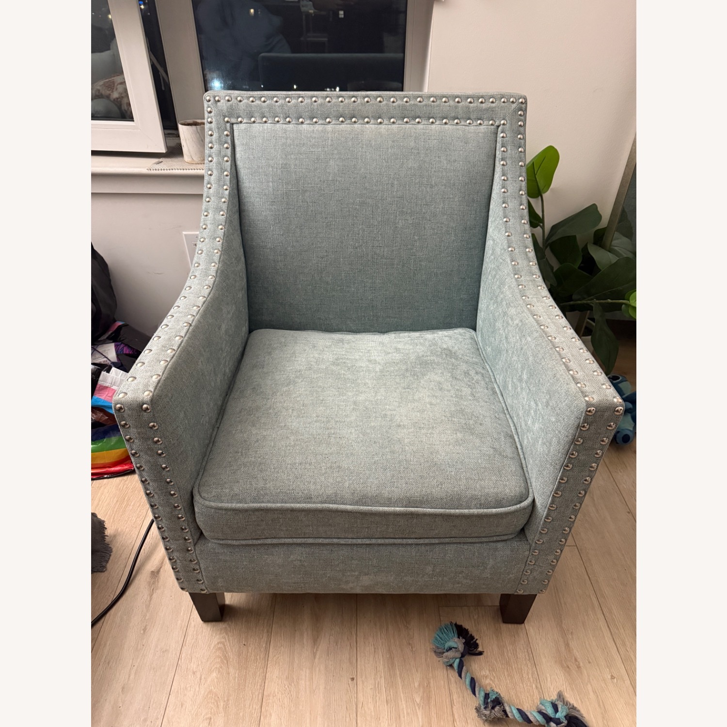 Bob's Discount Furniture Grier Blue Accent Chair - image-1