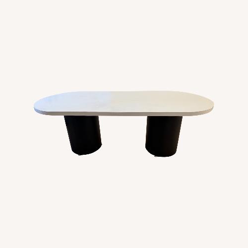 Used White Wood Dining Table - Litfad Homary for sale on AptDeco