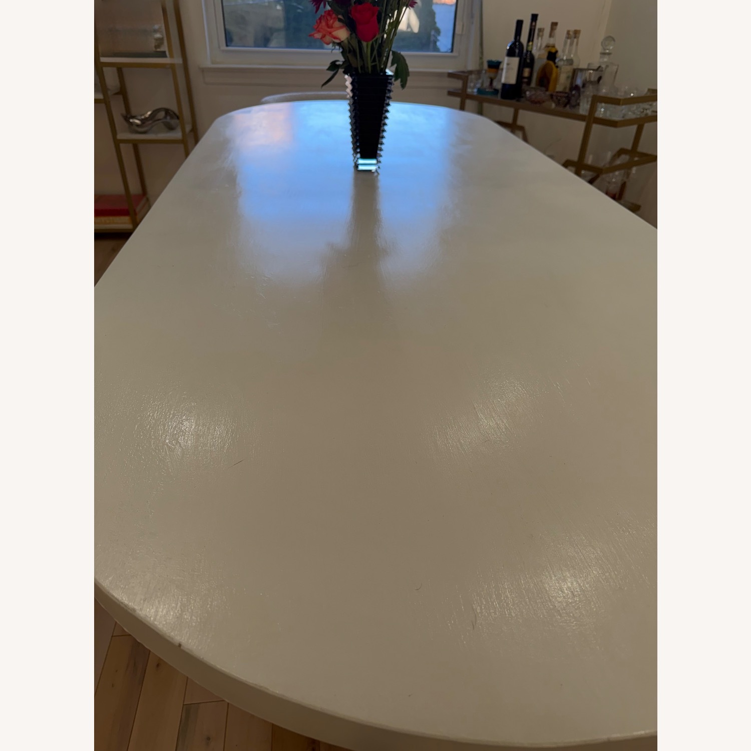 White Wood Dining Table - Litfad Homary - image-3