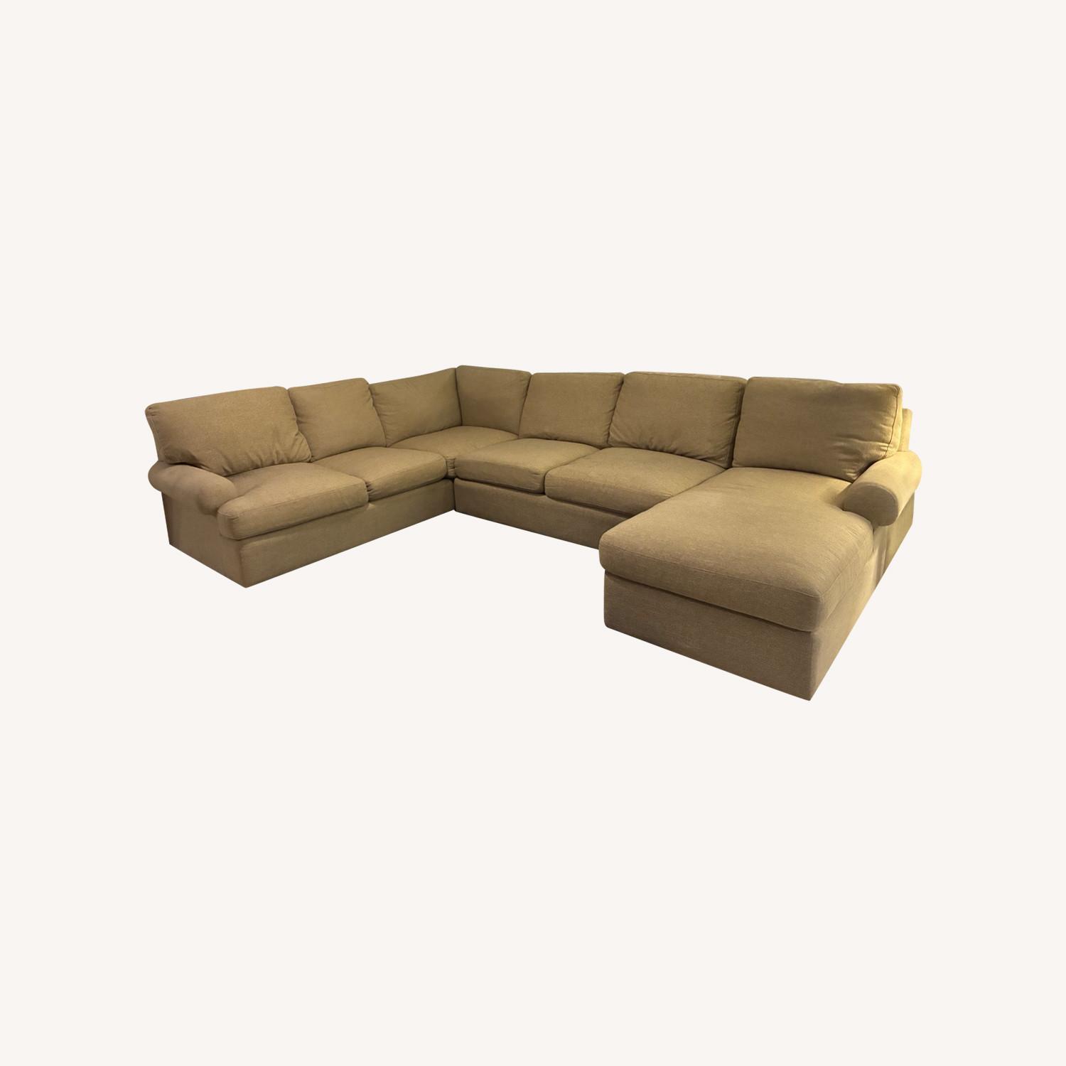 Bassett Natural Fabric 3+ Piece Sectional - image-0