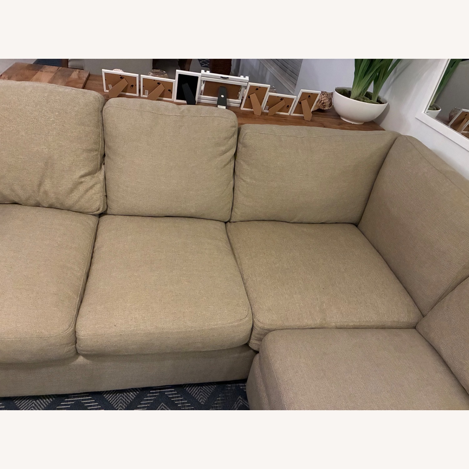 Bassett Natural Fabric 3+ Piece Sectional - image-4