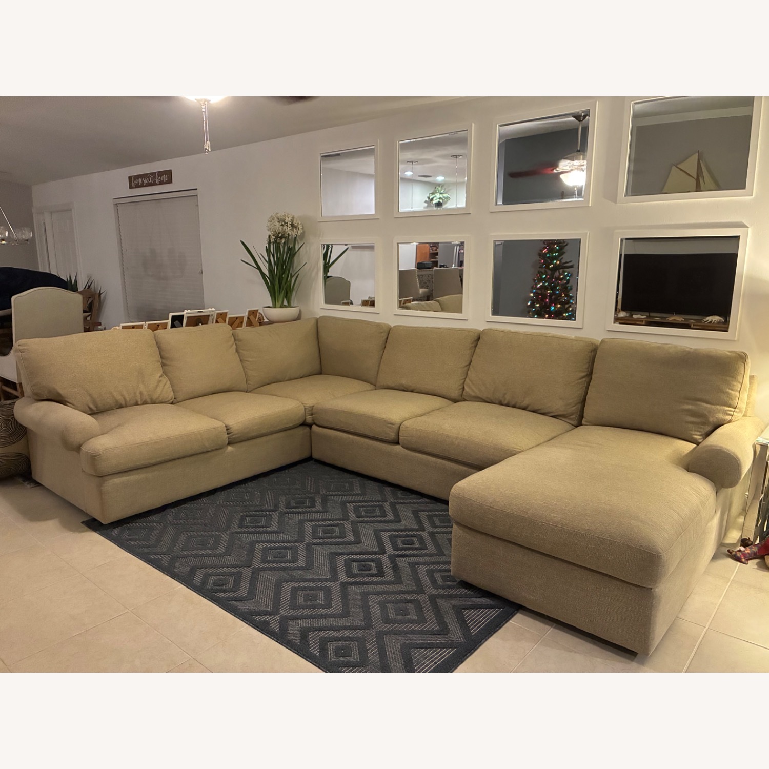 Bassett Natural Fabric 3+ Piece Sectional - image-1