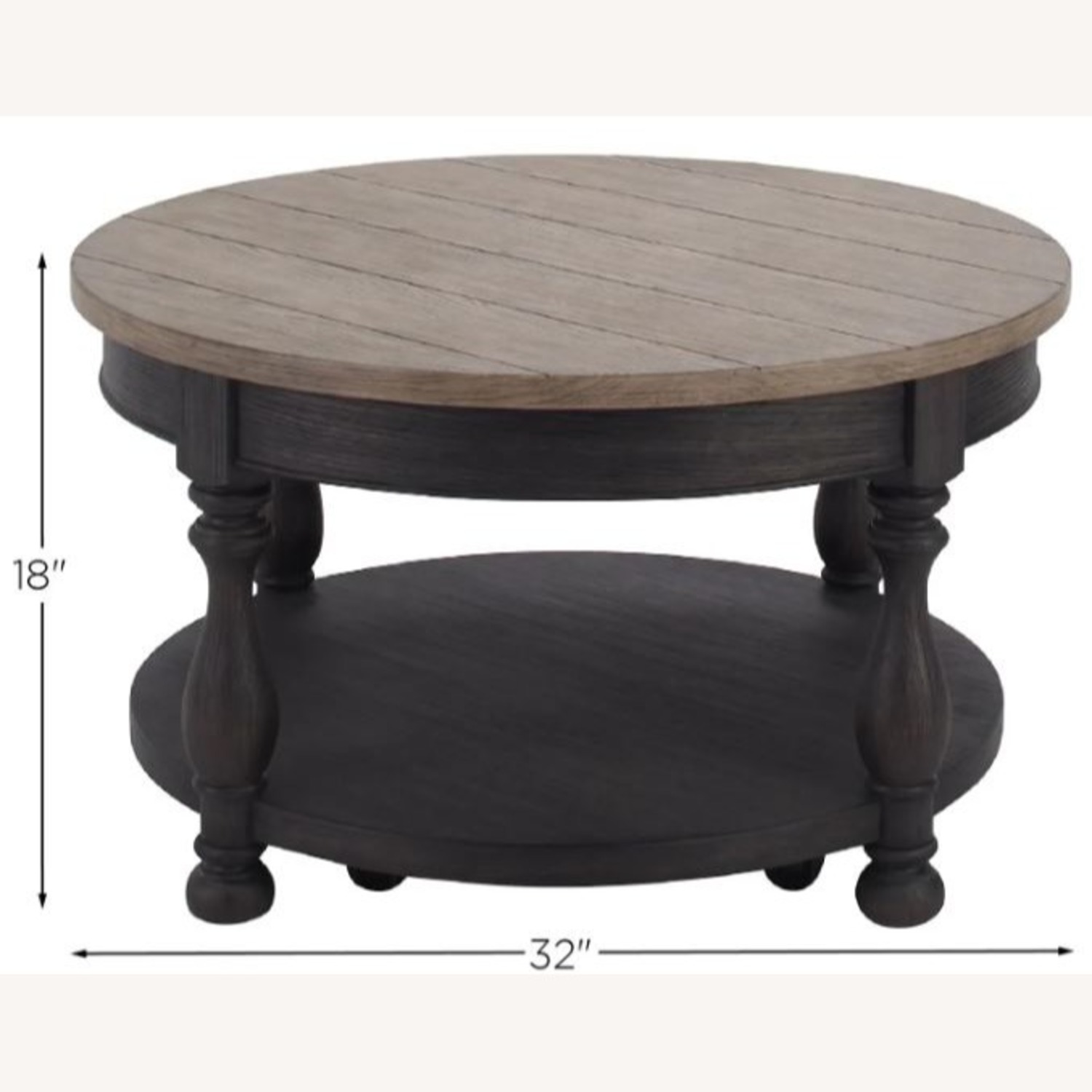 Raymour & Flanigan Villa Ridge Dark Brown Wood Coffee Table - image-1