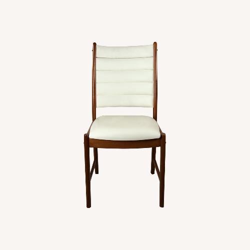 Used Set of 6 Danish Dining Chairs with Leather for sale on AptDeco