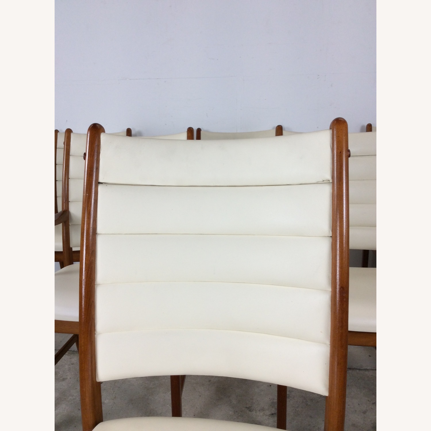 Set of 6 Danish Dining Chairs with Leather - image-2