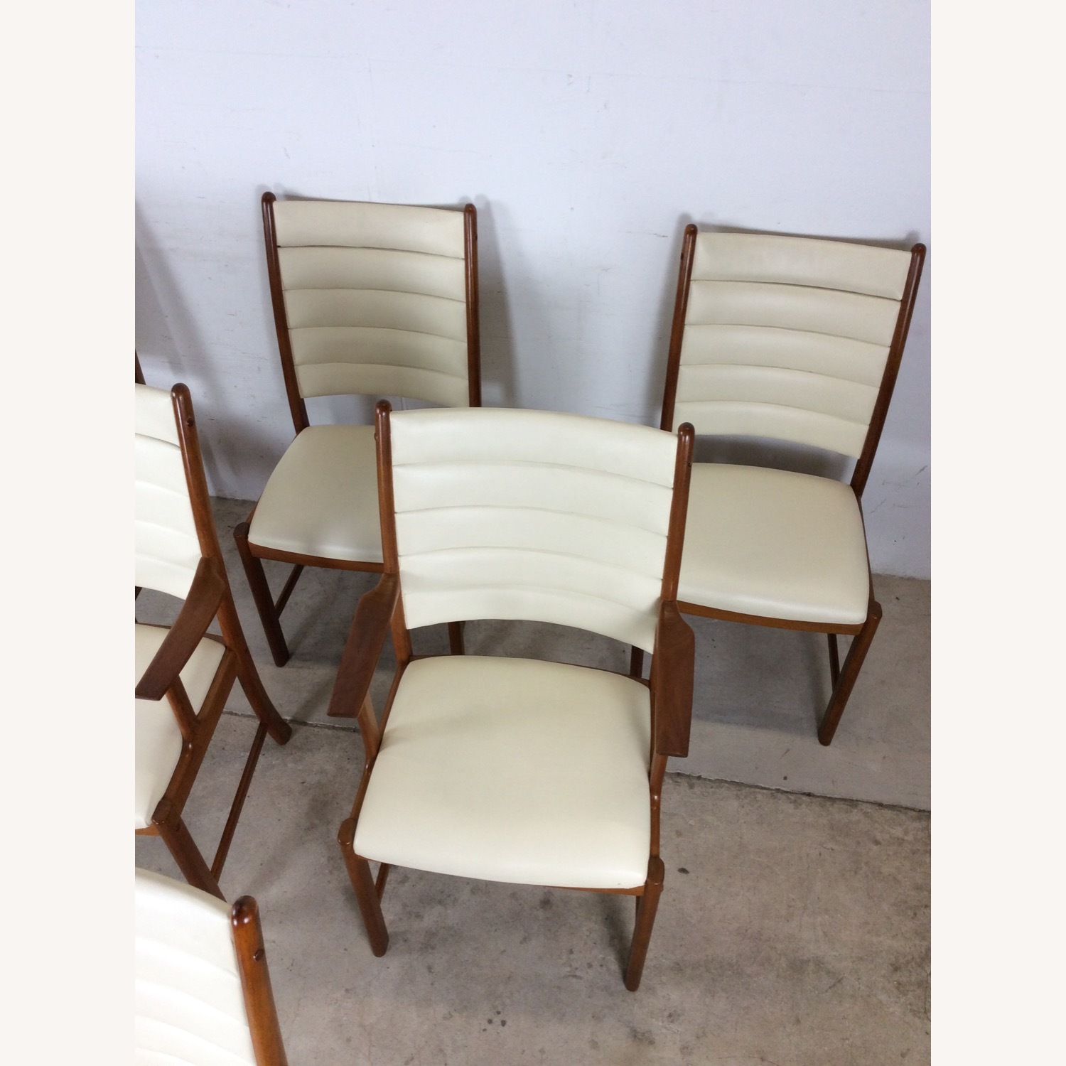 Set of 6 Danish Dining Chairs with Leather - image-3