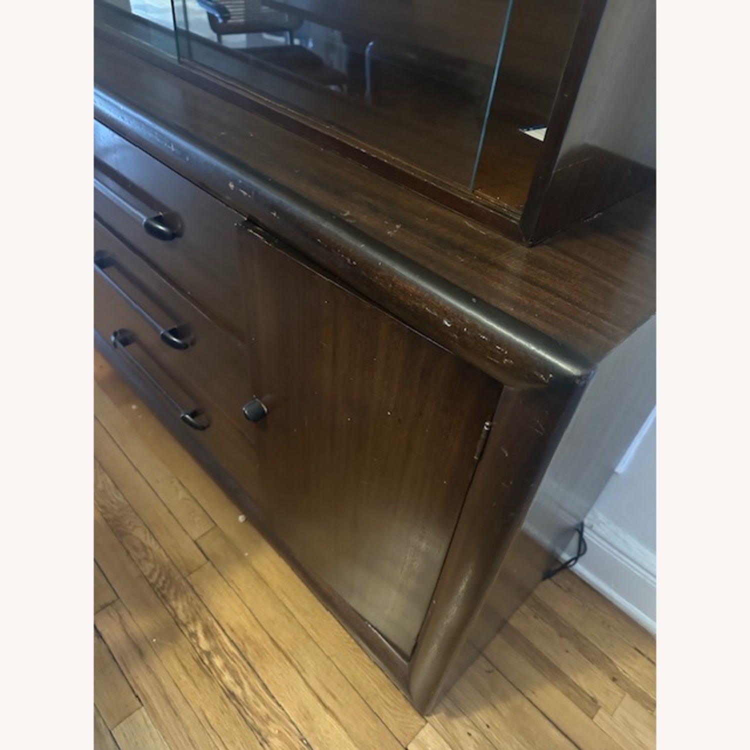 Art Deco Dark Brown Wood Sideboard - image-2