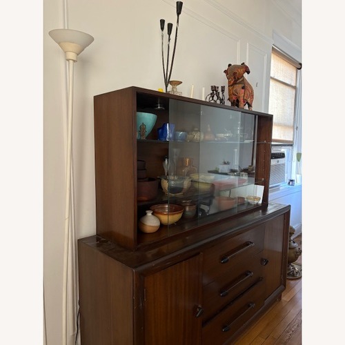 Used Art Deco Dark Brown Wood Sideboard for sale on AptDeco