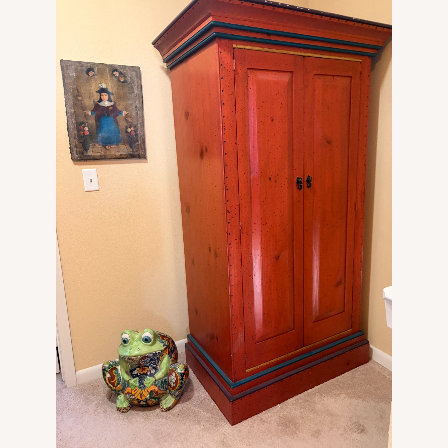 Red Wood Armoire - image-1
