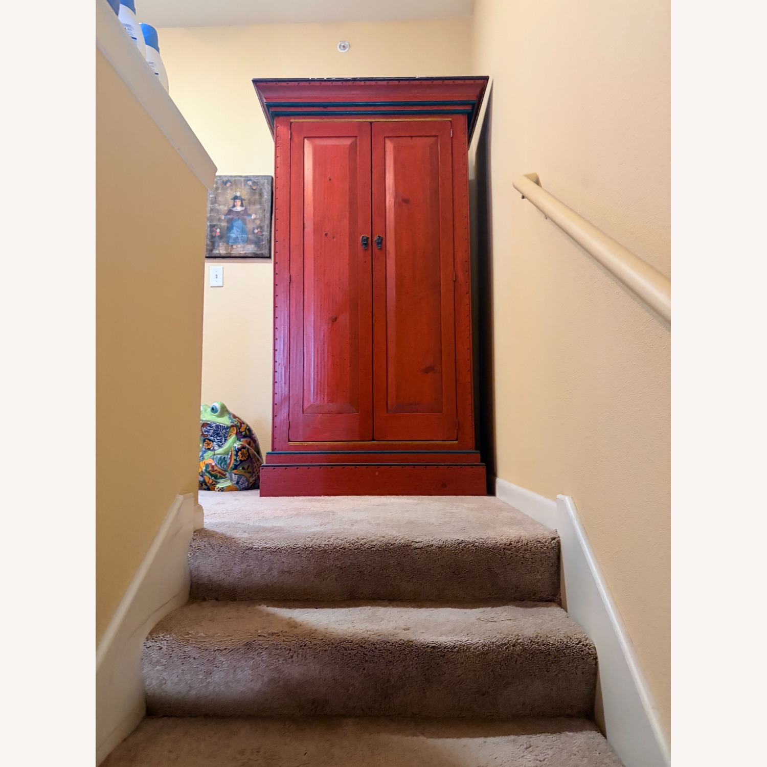 Red Wood Armoire - image-3