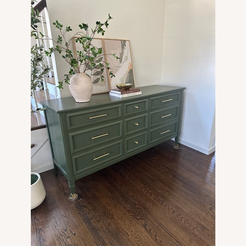 Used Mid Century Sherrill Furniture Green Dresser for sale on AptDeco