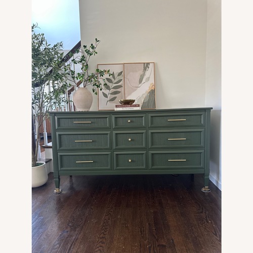Used Mid Century Sherrill Furniture Green Dresser for sale on AptDeco