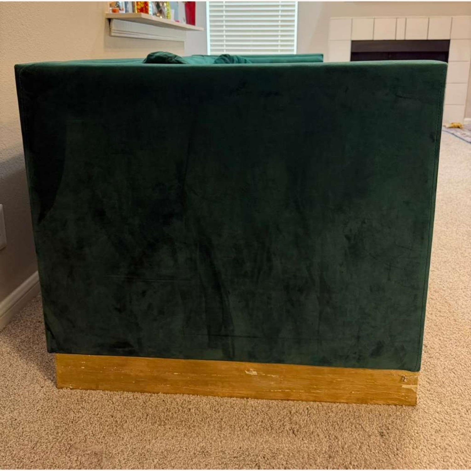Green Velvet 3+ Seater Sofa - image-2