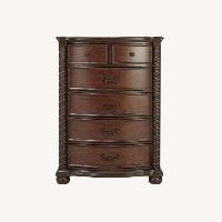 Raymour & Flanigan Chesapeak Dark Brown Wood Chest